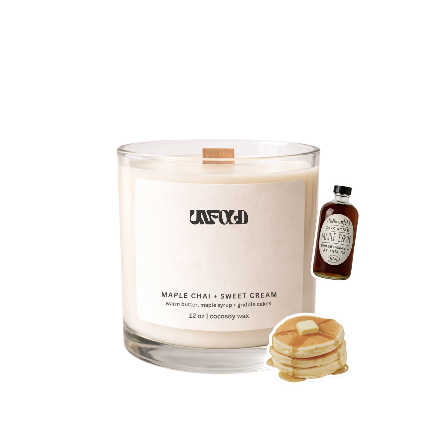 Maple Chai + Sweet Cream, 12 OZ Candle